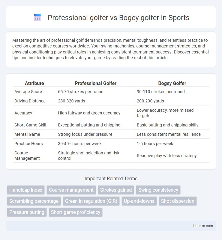 Bogey golfer vs Professional golfer in Sports - What is The Difference?