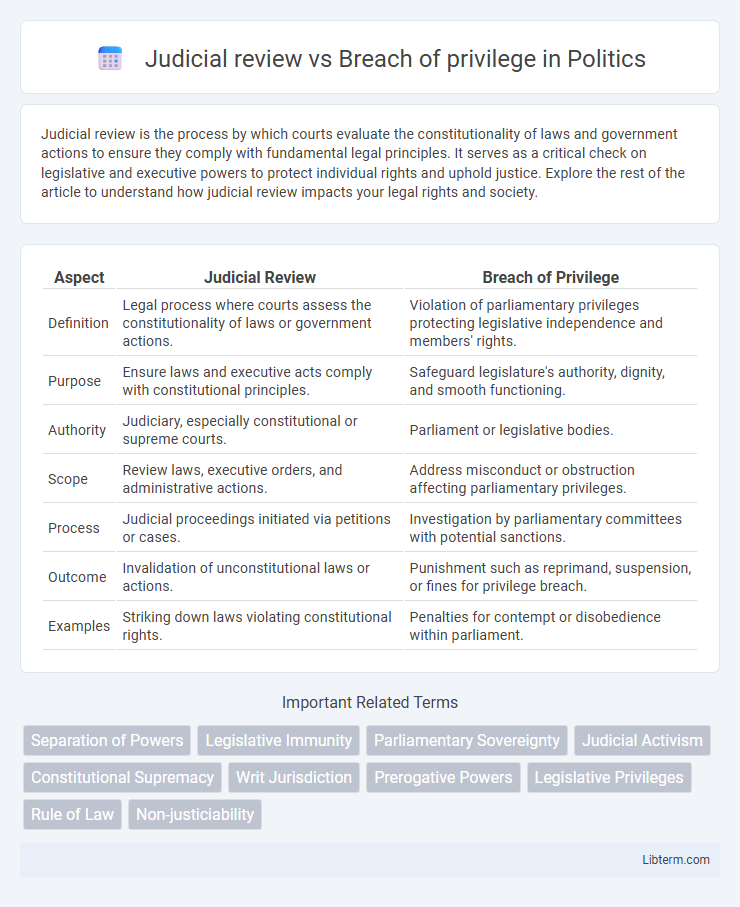 Breach of privilege vs Judicial review in Politics - What is The Difference?