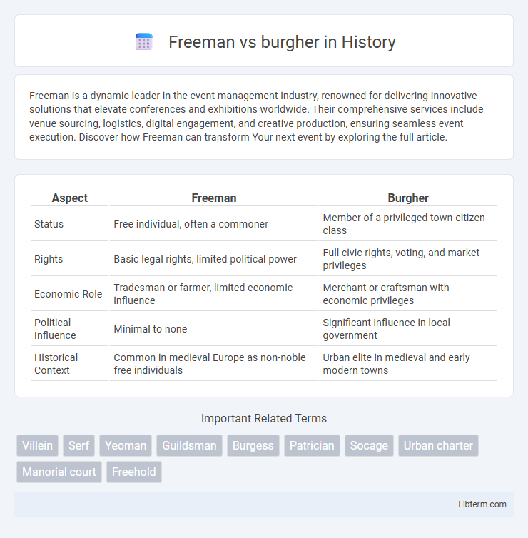 burgher vs Freeman in History - What is The Difference?