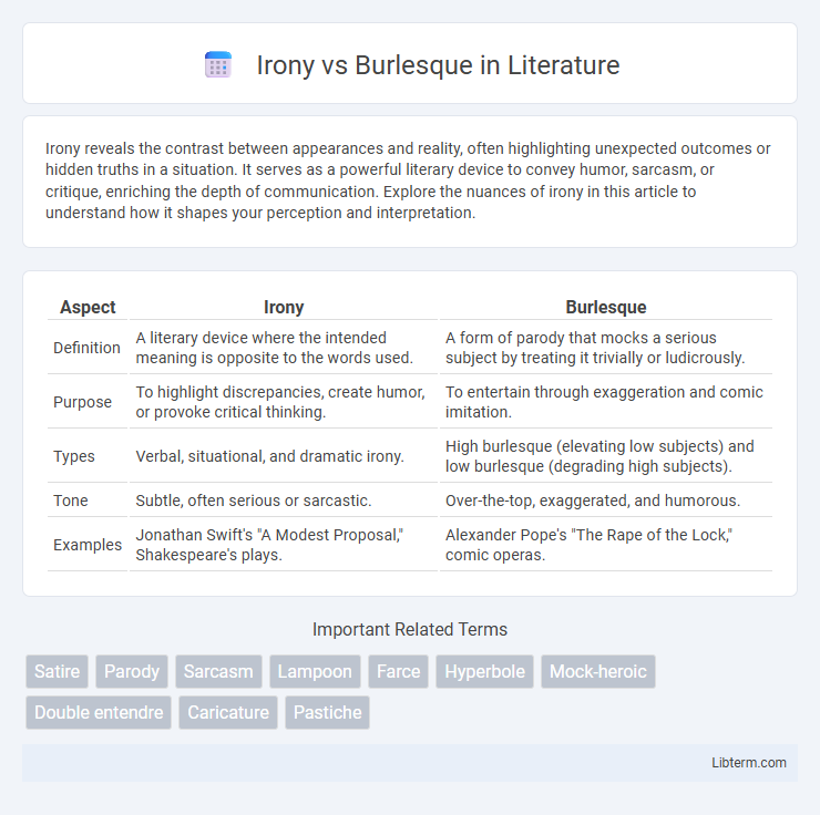 Burlesque vs Irony in Literature - What is The Difference?