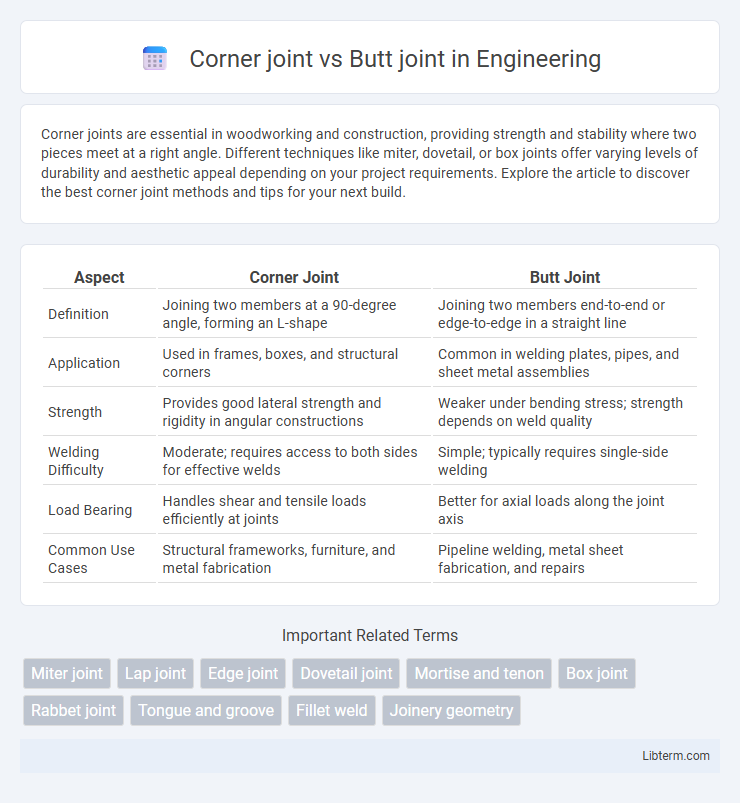 Butt joint vs Corner joint in Engineering - What is The Difference?