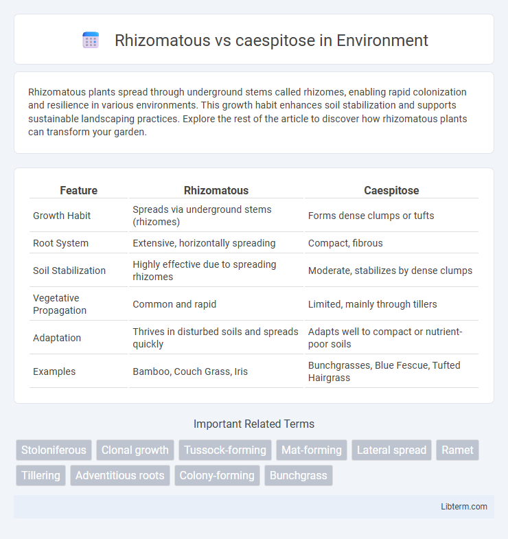 caespitose vs Rhizomatous in Environment - What is The Difference?