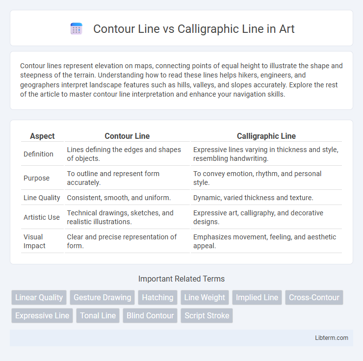 Calligraphic Line vs Contour Line in Art - What is The Difference?