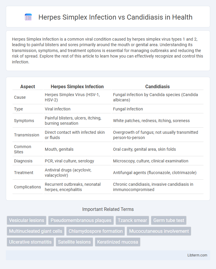 Candidiasis vs Herpes Simplex Infection in Health - What is The Difference?