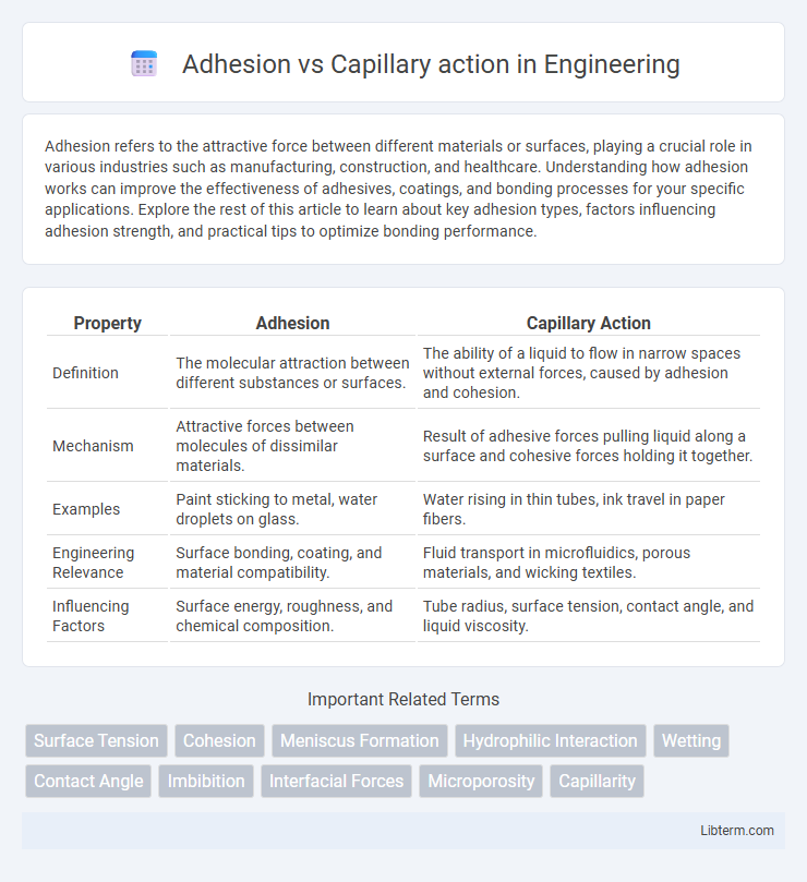 Capillary action vs Adhesion in Engineering - What is The Difference?