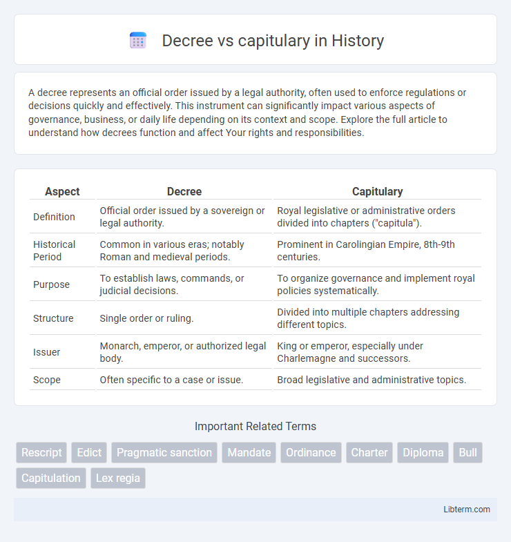 capitulary vs Decree in History - What is The Difference?