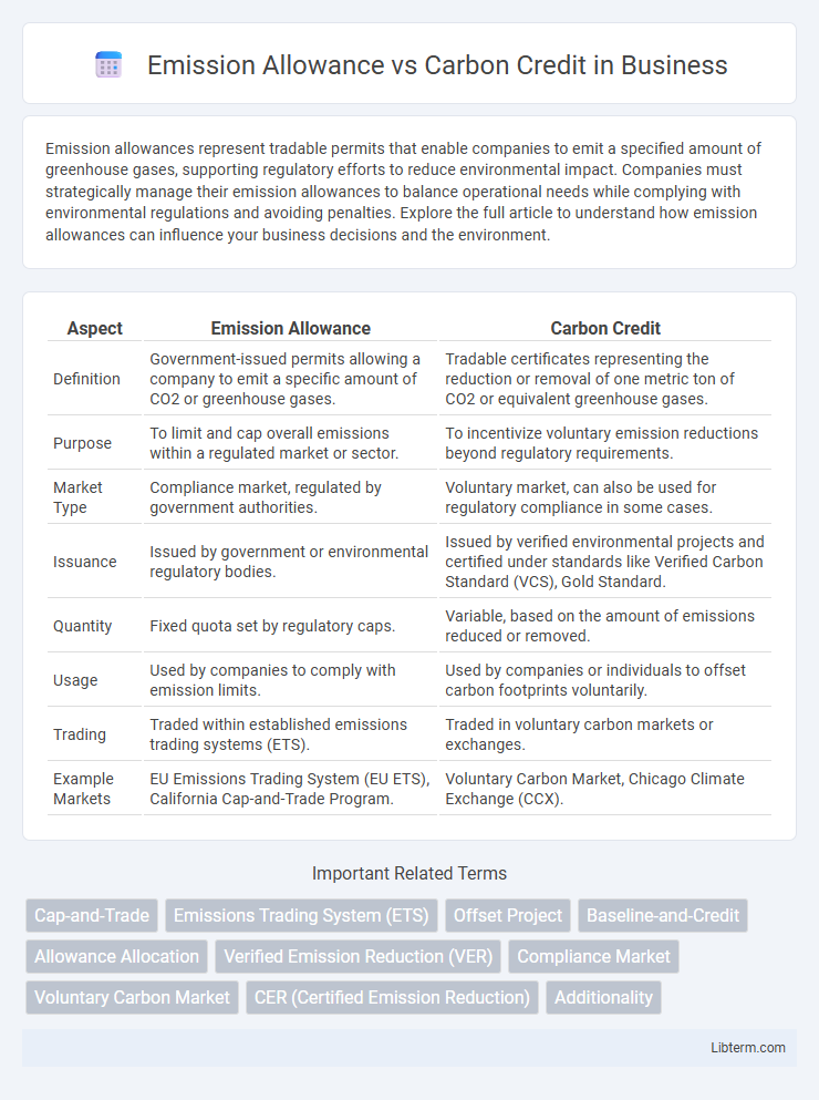 Carbon Credit vs Emission Allowance in Business - What is The Difference?