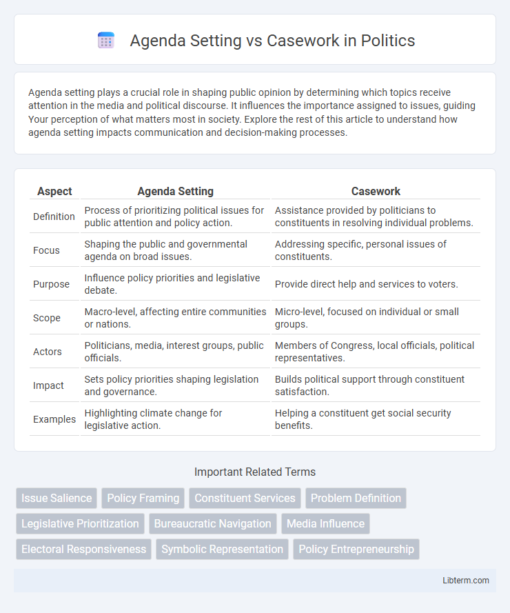 Casework vs Agenda Setting in Politics - What is The Difference?