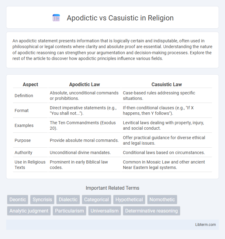 Casuistic vs Apodictic in Religion - What is The Difference?