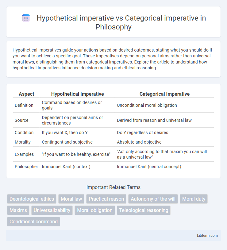Categorical imperative vs Hypothetical imperative in Philosophy - What is The Difference?