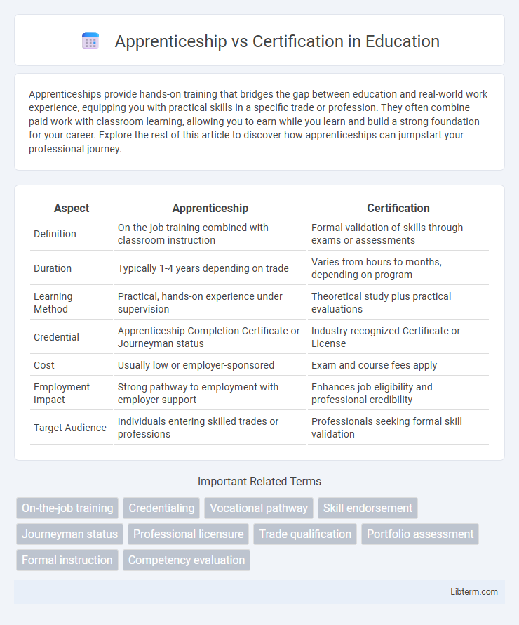 Certification vs Apprenticeship in Education - What is The Difference?