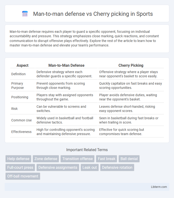 Cherry picking vs Man-to-man defense in Sports - What is The Difference?