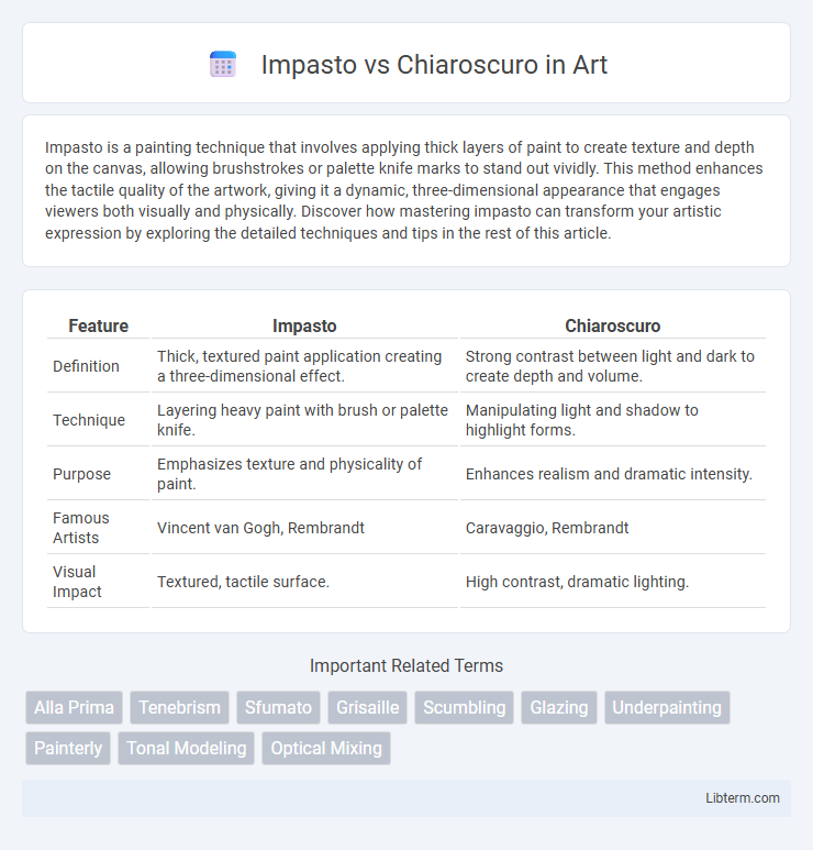 Chiaroscuro vs Impasto in Art - What is The Difference?