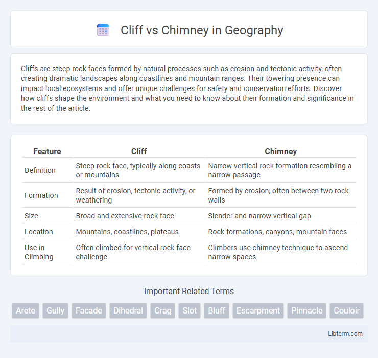 Chimney vs Cliff in Geography - What is The Difference?