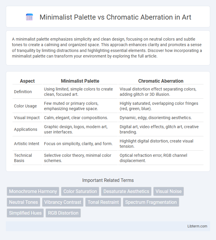 Chromatic Aberration vs Minimalist Palette in Art - What is The Difference?