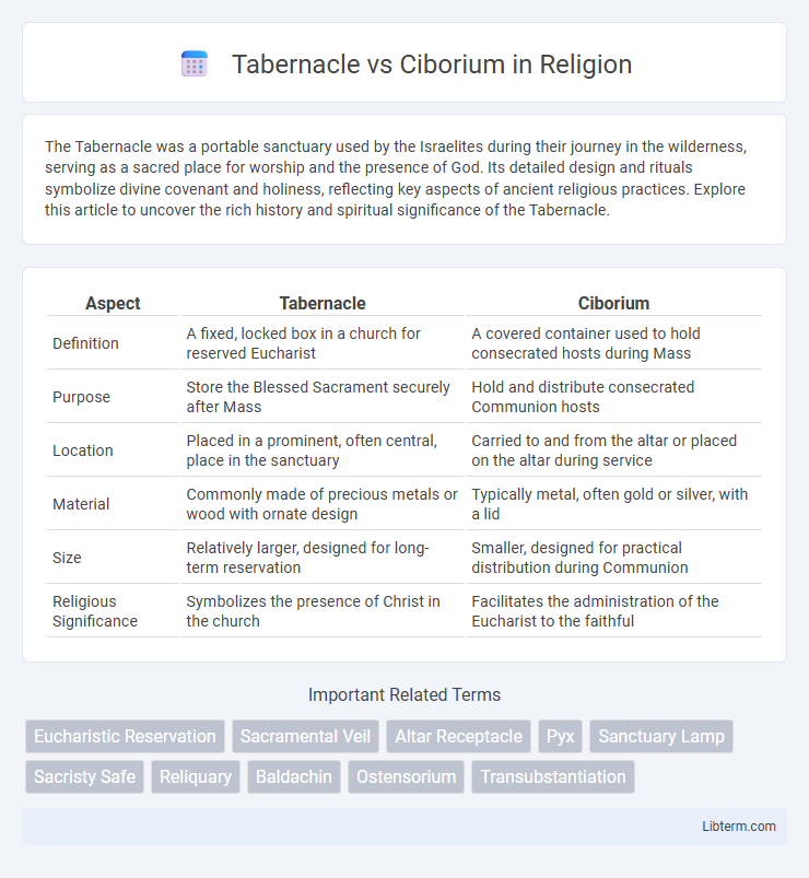 Ciborium vs Tabernacle in Religion - What is The Difference?