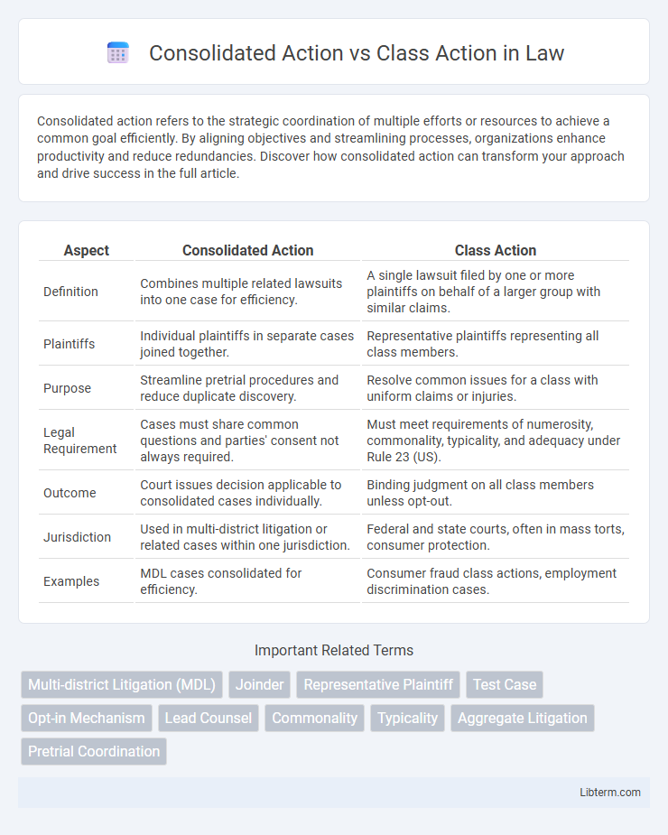 Class Action vs Consolidated Action in Law - What is The Difference?