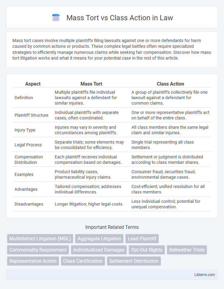 Class Action vs Mass Tort in Law - What is The Difference?