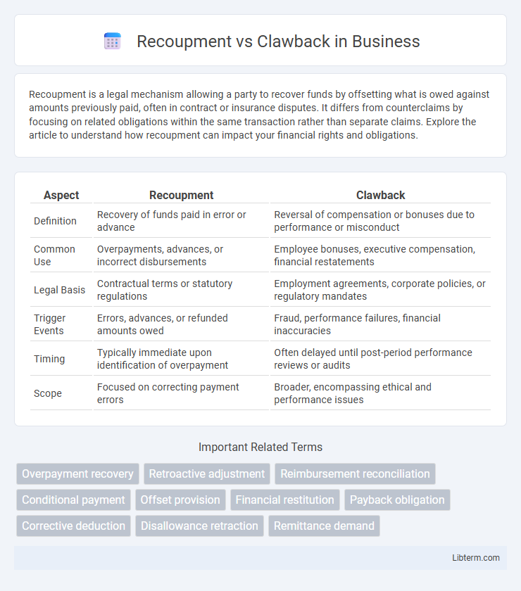 Clawback vs Recoupment in Business - What is The Difference?