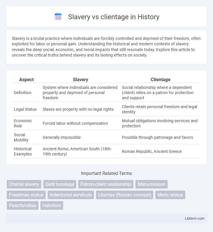 clientage vs Slavery in History - What is The Difference?
