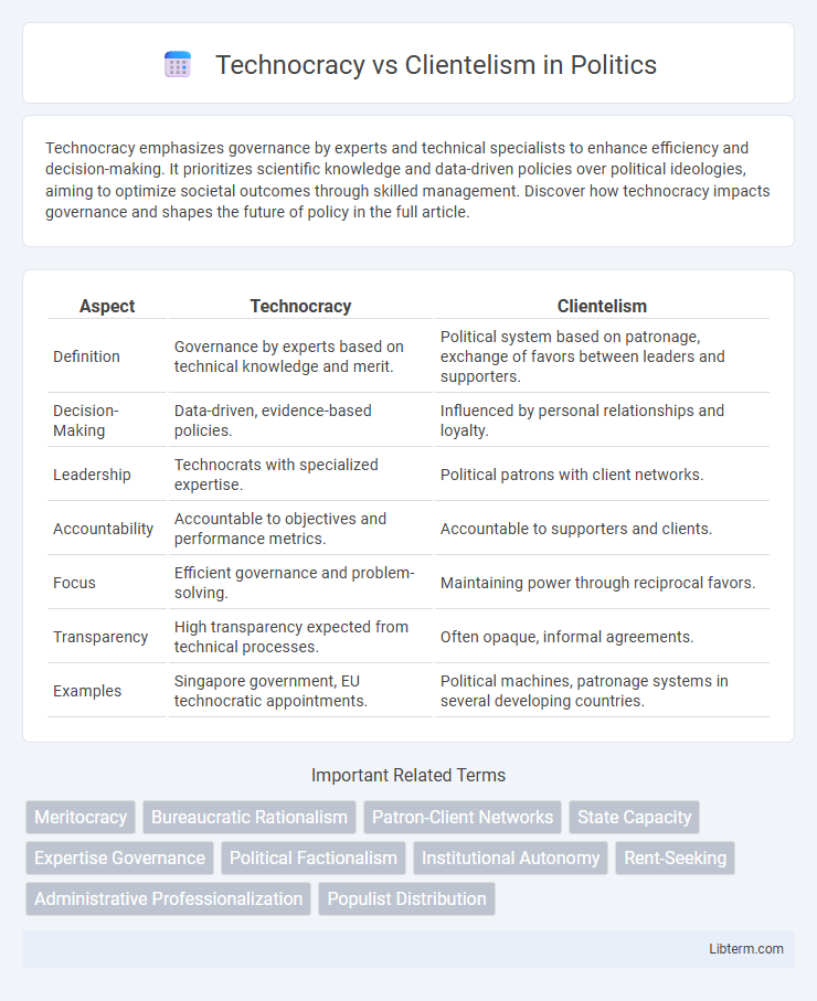 Clientelism vs Technocracy in Politics - What is The Difference?