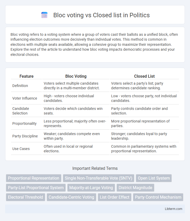Closed list vs Bloc voting in Politics - What is The Difference?