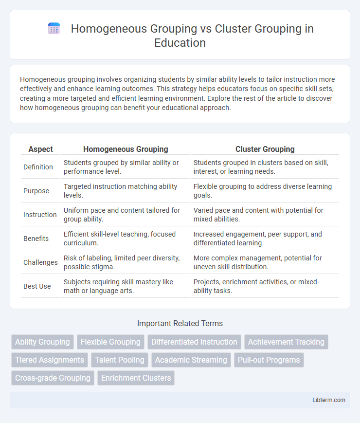 Cluster Grouping vs Homogeneous Grouping in Education - What is The Difference?
