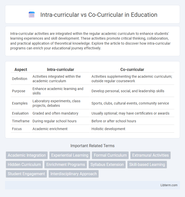 Co-Curricular vs Intra-curricular in Education - What is The Difference?