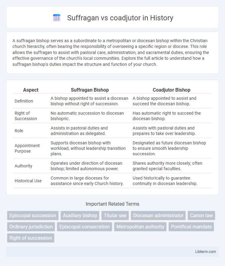 coadjutor vs Suffragan in History - What is The Difference?