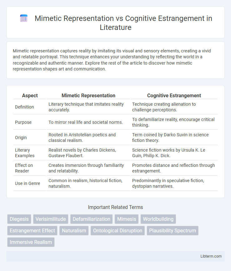Cognitive Estrangement vs Mimetic Representation in Literature - What is The Difference?