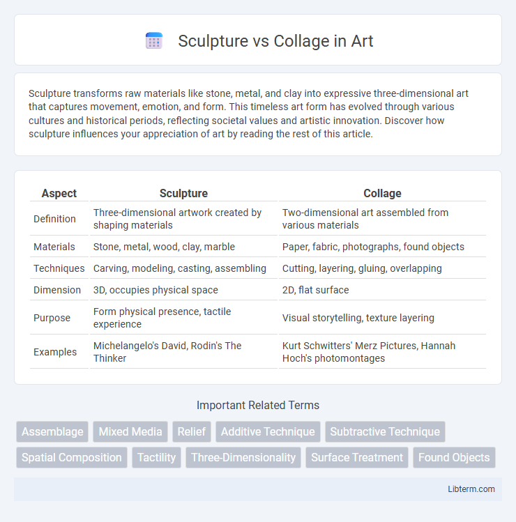 Collage vs Sculpture in Art - What is The Difference?