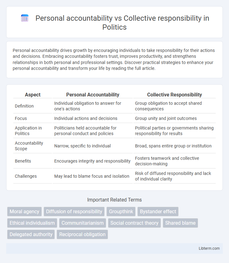 Collective responsibility vs Personal accountability in Politics - What is The Difference?