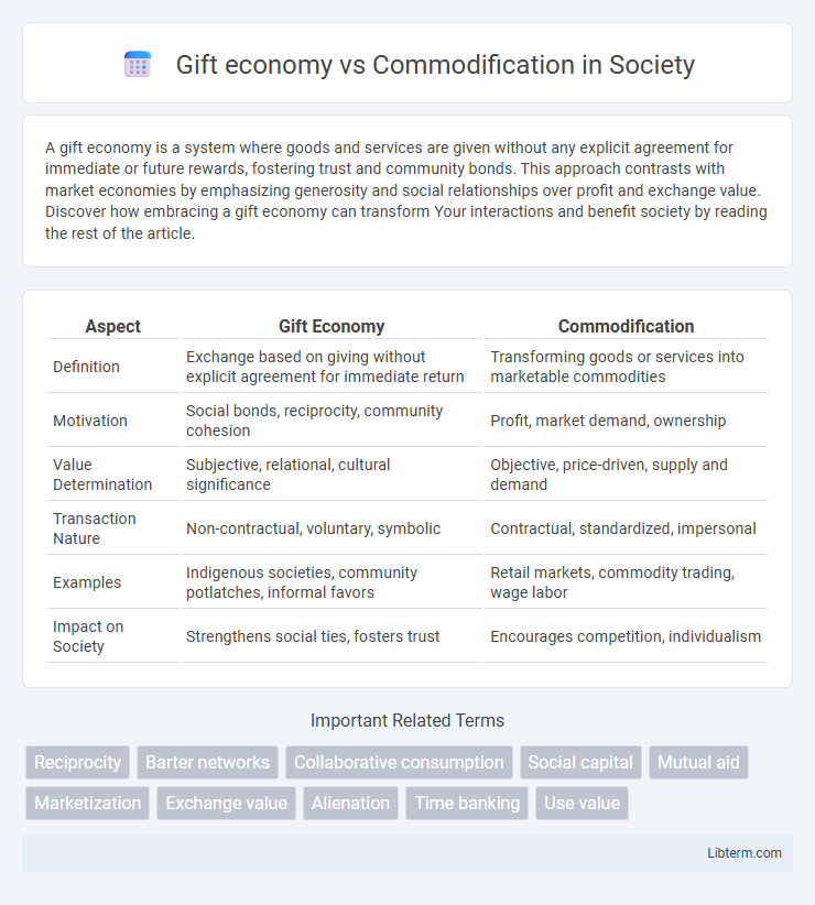 Commodification vs Gift economy in Society - What is The Difference?