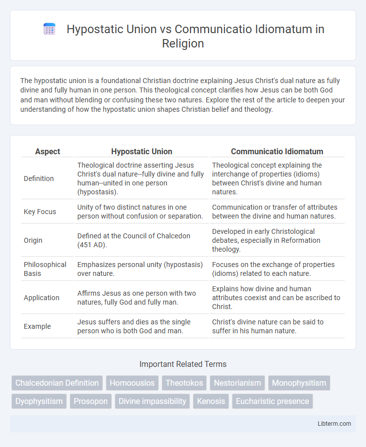 Communicatio Idiomatum vs Hypostatic Union in Religion - What is The Difference?
