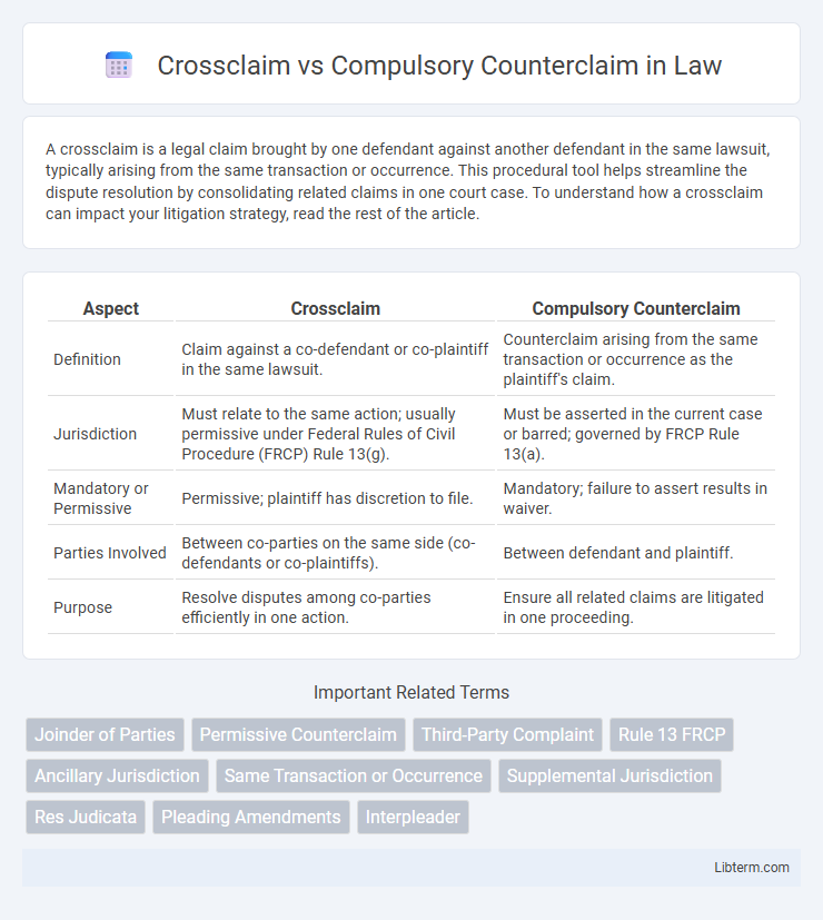 Compulsory Counterclaim vs Crossclaim in Law - What is The Difference?