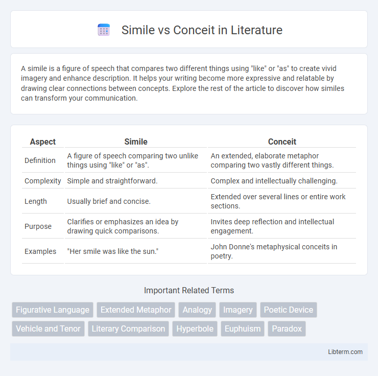 Conceit vs Simile in Literature - What is The Difference?
