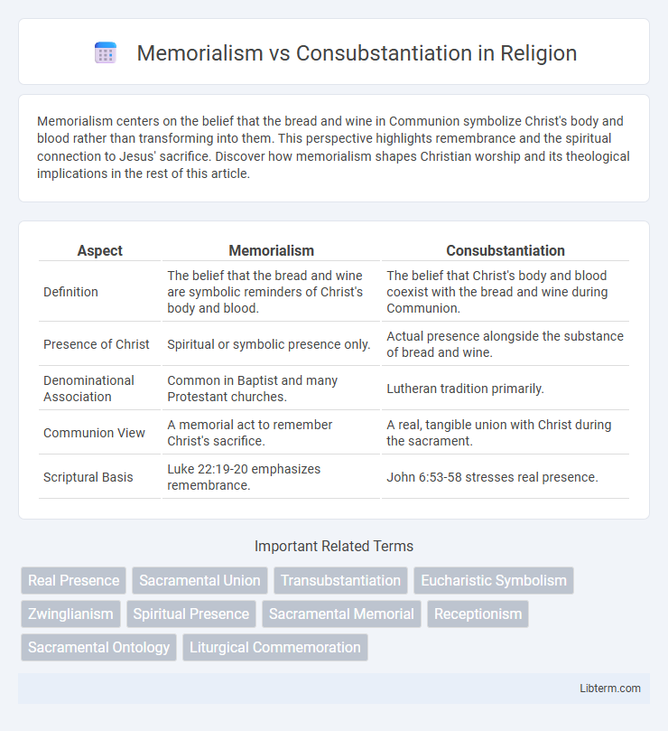 Consubstantiation vs Memorialism in Religion - What is The Difference?