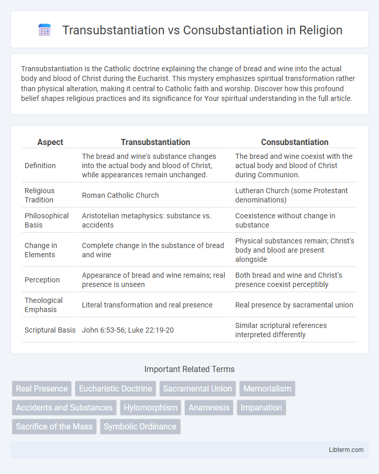 Consubstantiation vs Transubstantiation in Religion - What is The Difference?