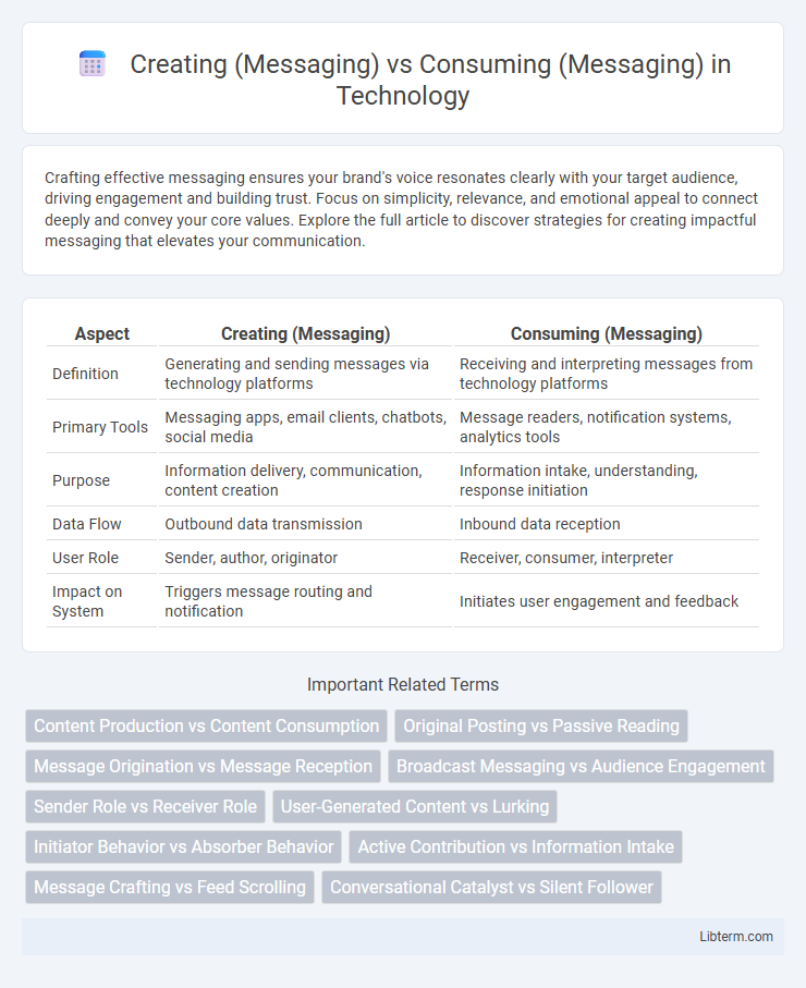 Consuming (Messaging) vs Creating (Messaging) in Technology - What is The Difference?