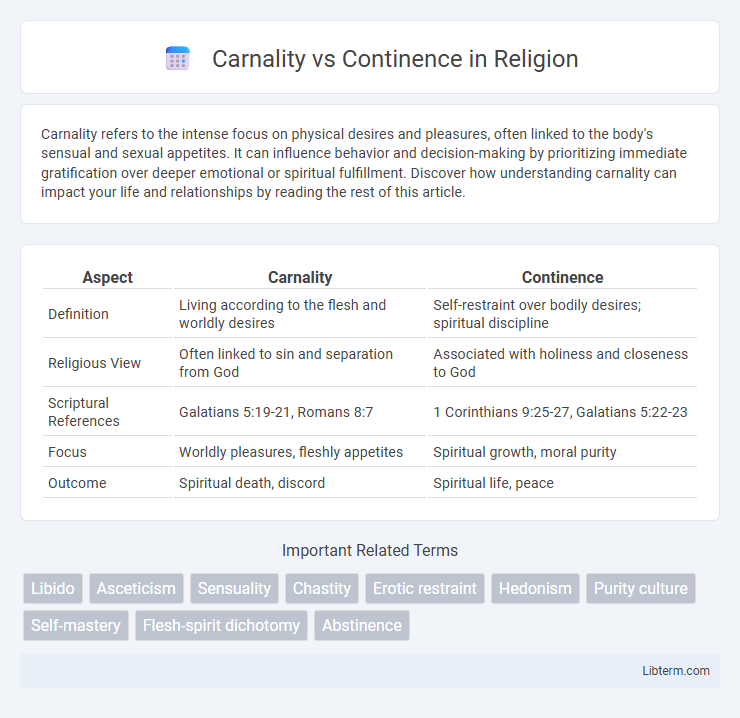 Continence vs Carnality in Religion - What is The Difference?