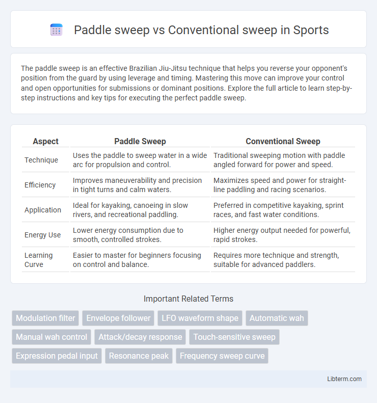 Conventional sweep vs Paddle sweep in Sports - What is The Difference?