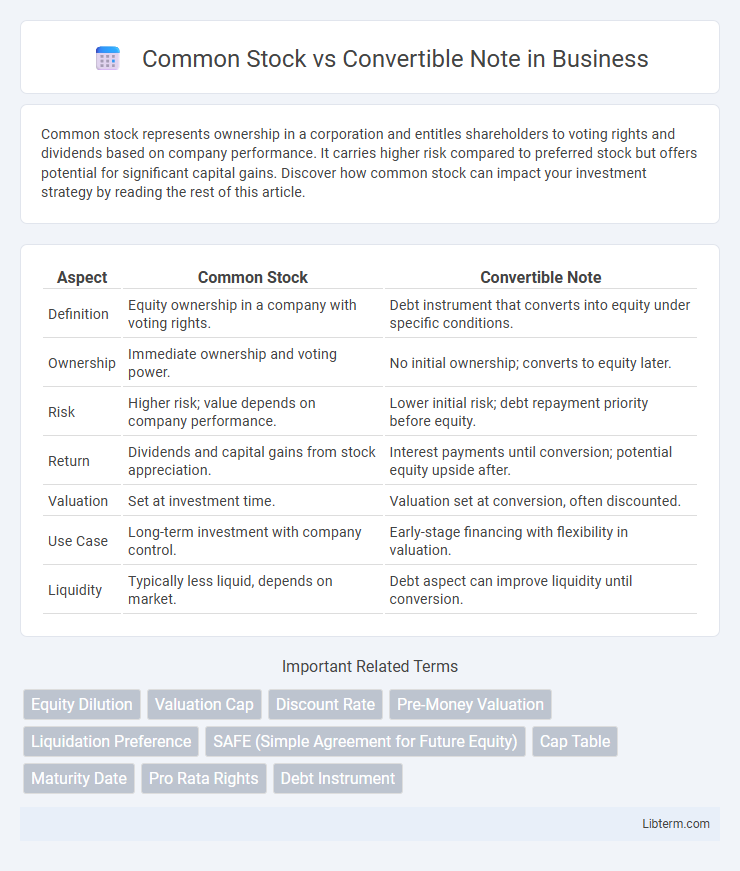 Convertible Note vs Common Stock in Business - What is The Difference?