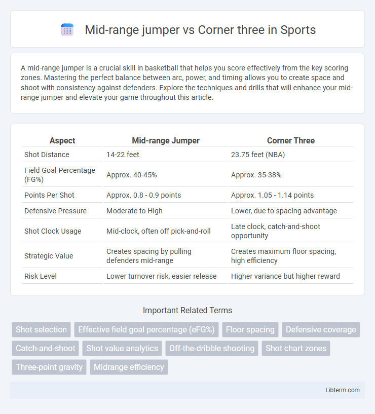 Corner three vs Mid-range jumper in Sports - What is The Difference?