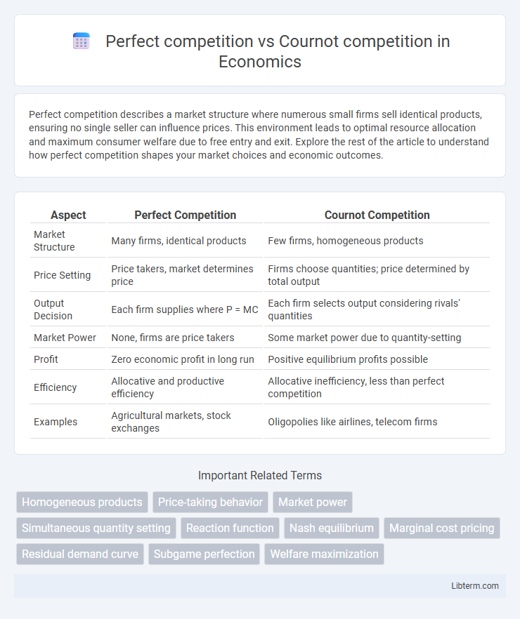 Cournot competition vs Perfect competition in Economics - What is The Difference?