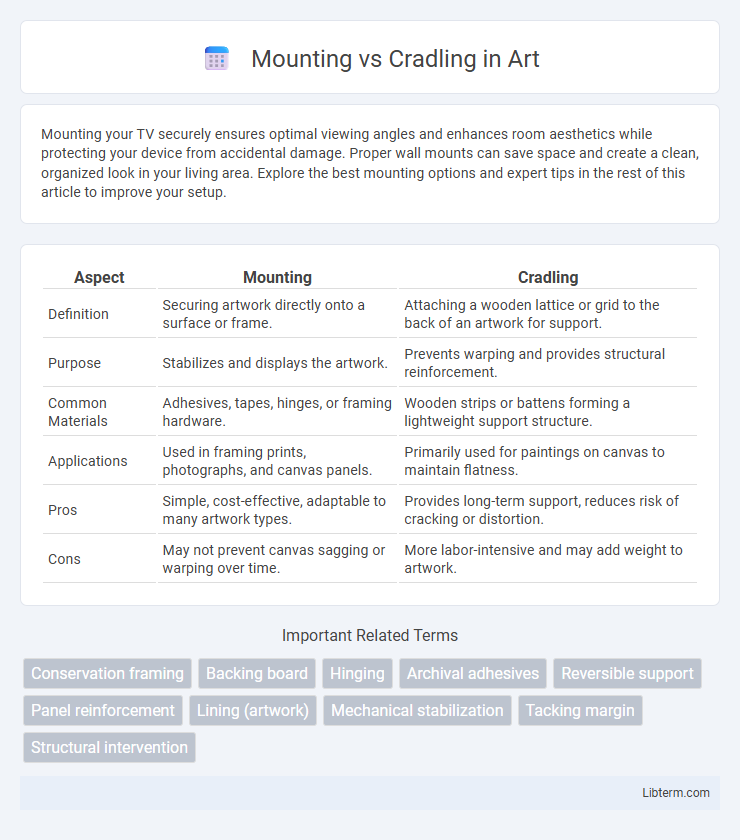 Cradling vs Mounting in Art - What is The Difference?