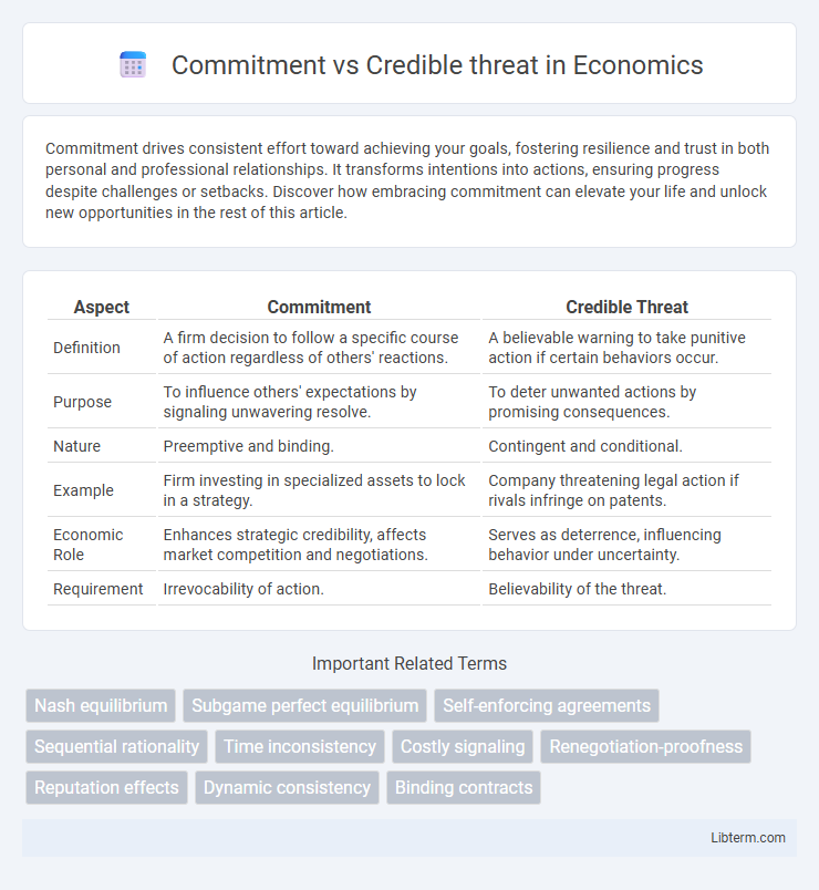 Credible threat vs Commitment in Economics - What is The Difference?