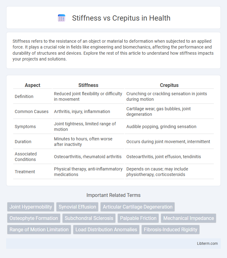 Crepitus vs Stiffness in Health - What is The Difference?