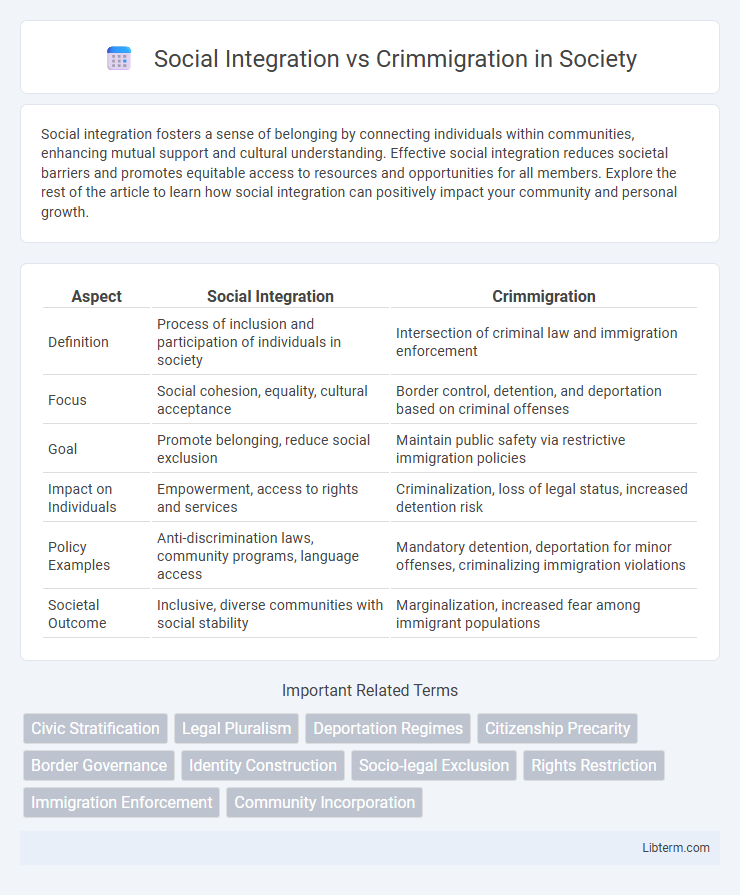 Crimmigration vs Social Integration in Society - What is The Difference?