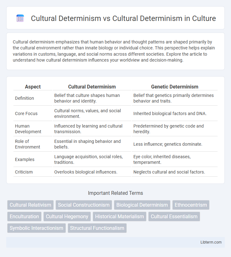 Cultural Determinism vs Cultural Determinism in Culture - What is The Difference?