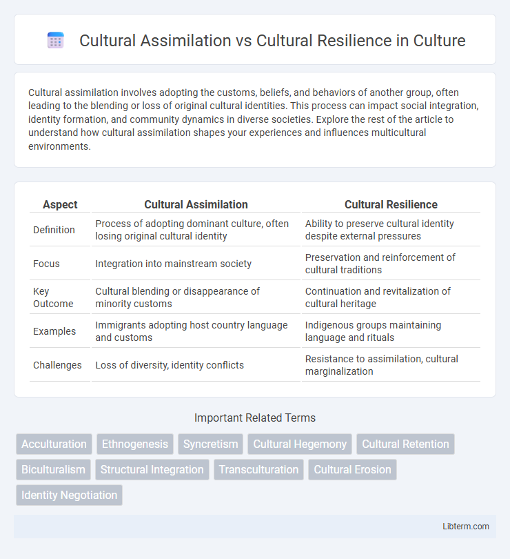 Cultural Resilience vs Cultural Assimilation in Culture - What is The Difference?
